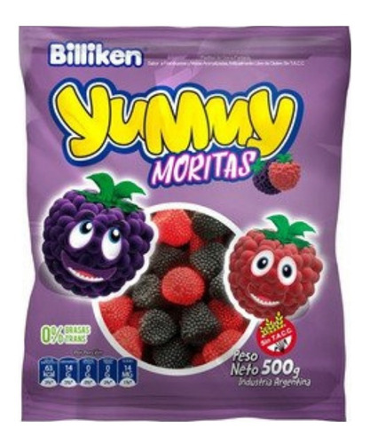 Gomitas Billiken Yummy moritas sin TACC 500 g 