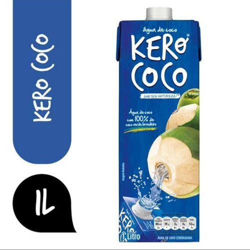 Agua De Coco Kerococo Tp 1 Litro - Kit Com 3