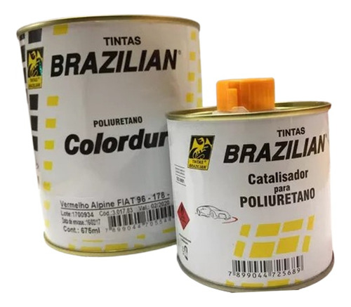 Kit  Poliuretano + Catalizador Rojo Alpine Fiat .x900ml