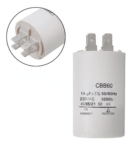 Capacitor Multiuso Motor Electrico Bomba Agua 14 Mf  250 Vac