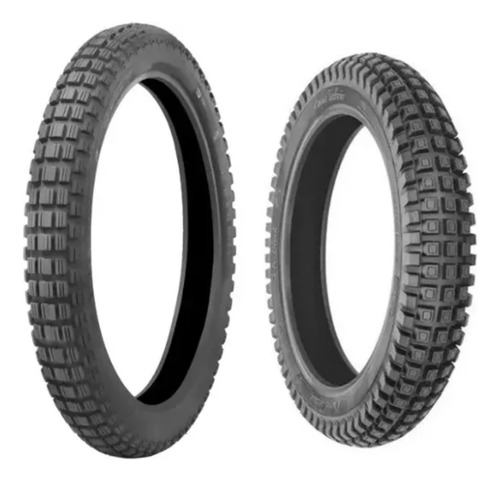 Par Pneu Technic 2.75-17 + 4.00-18 Tk Block Com Câmara