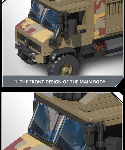 C Modelo De Vehículo Especial De Camuflaje Con Bloques De