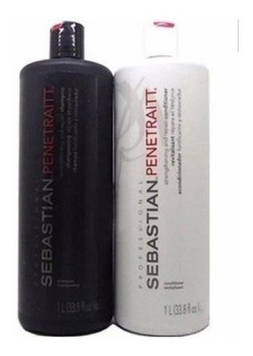  Kit Shampoo Condicionador Sebastian Penetraitt 1 Litro