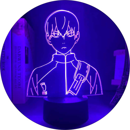 Lampara Led Acrilico Tobio Kageyama 3d Anime Manga