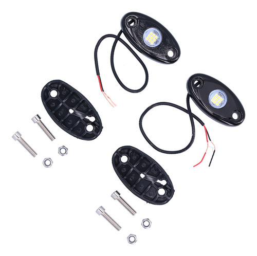 Par De Faros Trail Rig Rock, Color Blanco, 9 Led, Chasis Ip6
