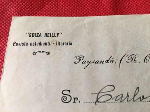 Antiguo Documento Juan M. Filartigas 1918 Vanguardia Uruguay (Usado)