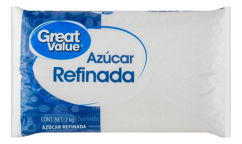 2 Pza Azúcar Great Value Refinada 2 Kg
