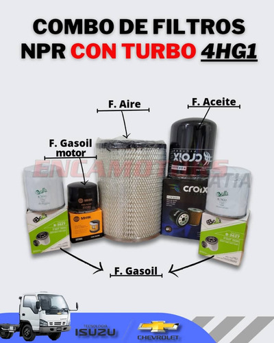 Combo De Filtros Npr Con Turbo 4hg1