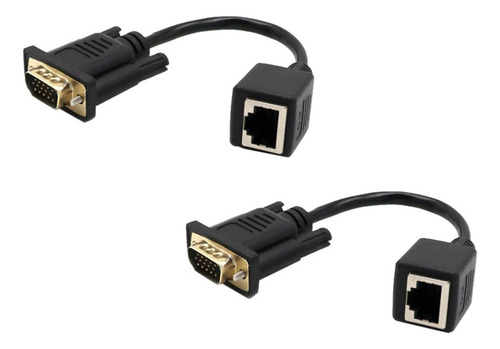 Adaptador D/extensor Macho Vga A Cable Lan Cat5 Rj45 Hembra