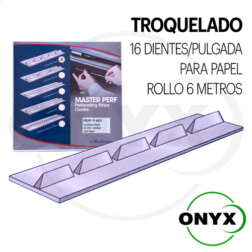 P601 | Cinta De Troquelado Rollo 6m 16 Dientes Bifaz Papel