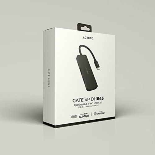Hub Usb C 4 En 1 Gate 5p Dh645 4khdmi + 1xusb A 3.0 + 1xusb