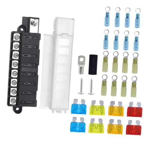Caja De Fusibles De 8 Vías Con Conector Termorretráctil,