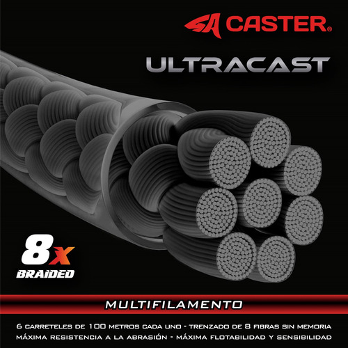 Imagen 2 de 3 de Multifilamento Caster Ultracast 8x 0.50mm 600m