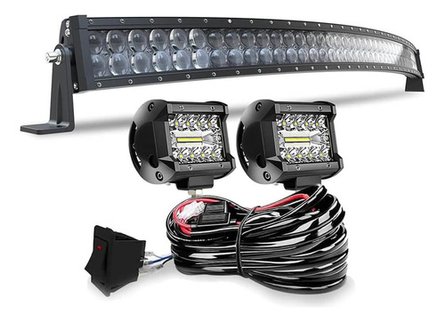 Barra De Luz Led Curvada Dot 5d De 52 Pulgadas+2 Cub 4321117