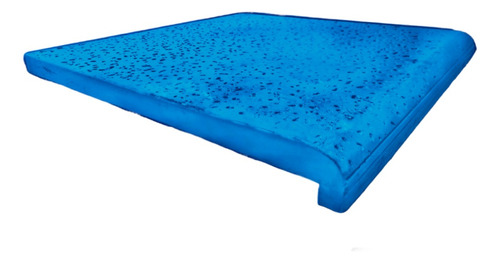 Baldosa De Concreto Borde L Azul (piscina) 50 X 50