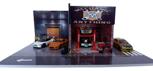 Hotwheels Taller Mecanico Escala 1:64 Diorama + Accesorios