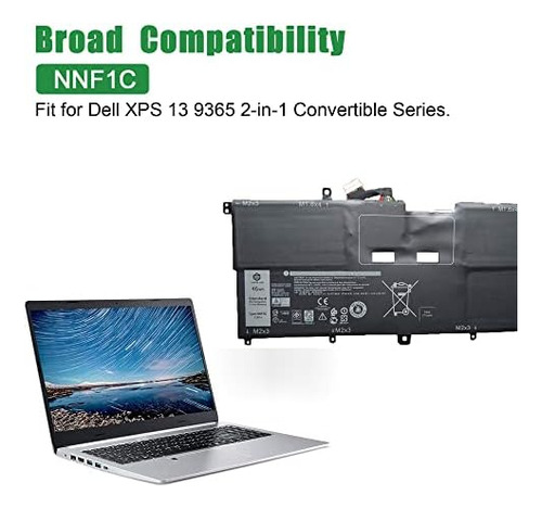 Batería Jiazijia Nnf1c P/ Dell Xps 9365 Serie 2 En 1 Hmpfh Nnf1c.