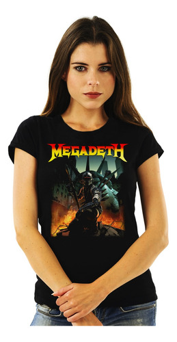 Polera Mujer Megadeth Vic New York Metal Abominatron