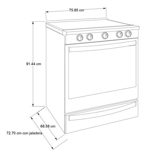 Estufa Whirlpool Smart Appliance Al Piso 30 Negro Wee750h0h