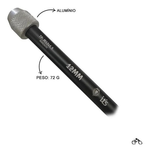 Imagem 2 de 4 de Adaptador Eixo Traseiro Passante Ictus 12mm Rolo Treino Pro