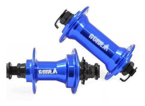 Jgo Par Mazas  Bmx Aluminio 36h Gorila 14mm 3/8 9d Azul