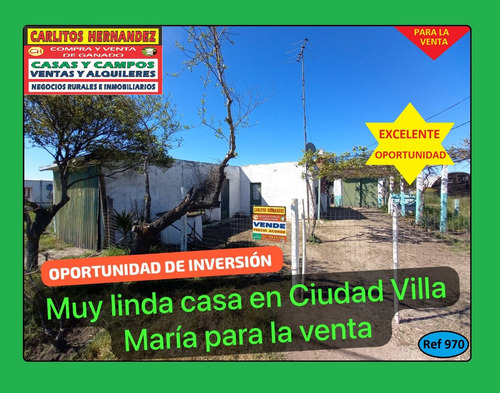 Ref 970) V - ** Muy Linda Casa Con Garaje Y Gran Terreno Para La Venta En Ciudad Villa Maria En San José