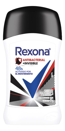 Desodorante En Barra Rexona Antibacterial+invisible 48h 45g