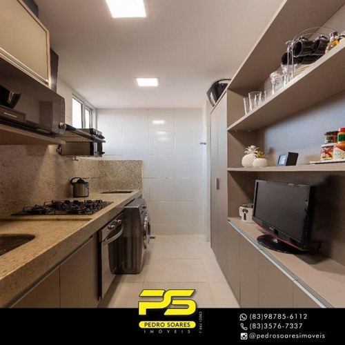 ( M O B I L I A D O ) Apartamento Com 2 Dormitórios À Venda, 70 M² Por R$ 350.000 - Ponta De Campina - Cabedelo/pb - Ap3126