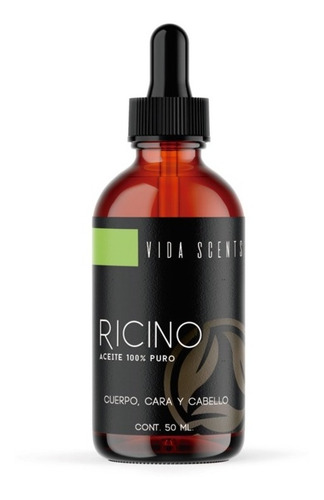 Aceite De Ricino 100% Puro, Natural 50 Ml. Vida Scents
