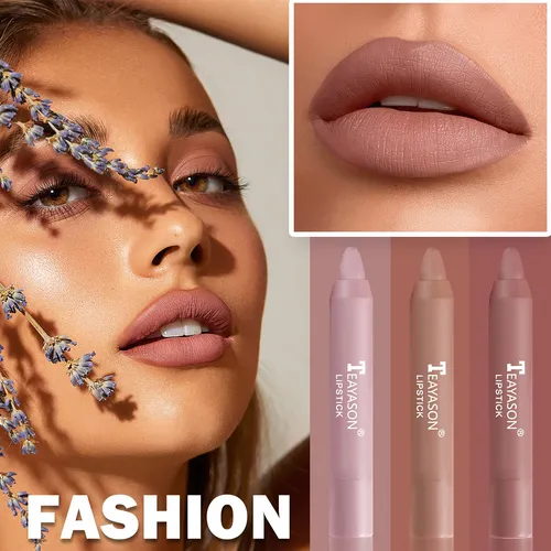 Juego De 3 Pintalabios Color Nude, Lpiz Labial Mate, Imperme