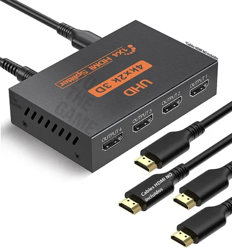 Multiplicador Hdmi Splitter 1 Entrada 4 Salidas 4k