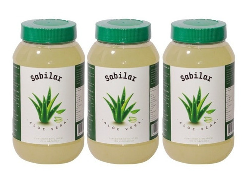 Kit 3 Pulpas Aloe Vera Comestible 750 Ml 