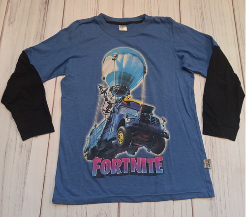 Remera Manga Larga Fortnite, Niño T14, Usada!!!!