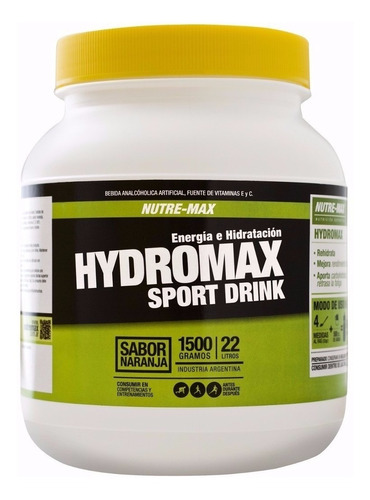 Hidromax 1.5 Kg Nutremax Sport Drink Energía E Hidratación