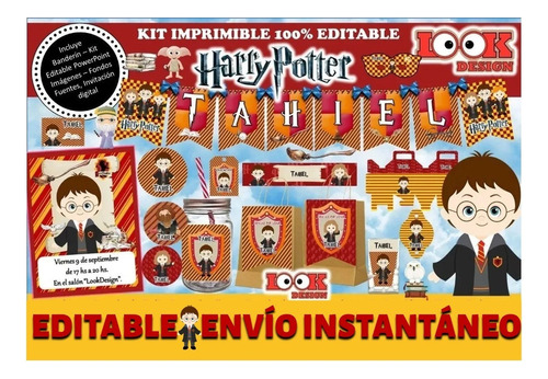 Kit Imprimible Candybar  Harry Potter 100% Editable