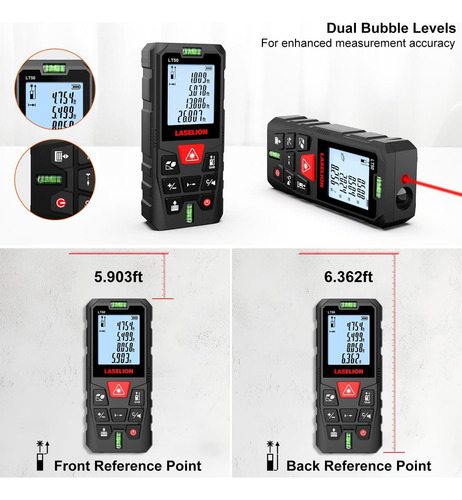 Medidor De Distancia Láser Laselion Lt50 - 50m, Precisión