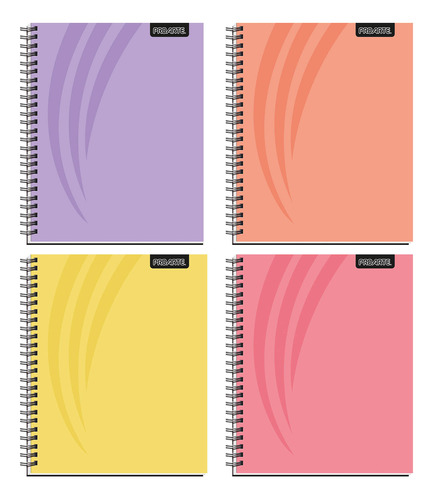 Cuaderno Universitario Proarte Tapa Dura Pasteles100hj 7mm