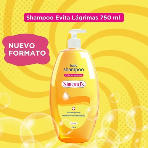 SIMONDS SHAMPOO EVITA LAGRIMAS CON VALVULA 750 ML