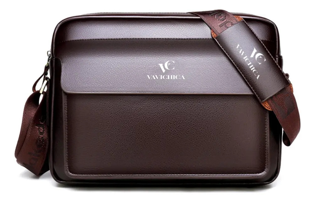 Bolsa Transversal Bolsa De Ombro Bolsa Masculina Impermeável Cor Marrom Bolsa De Ombro Vavichica
