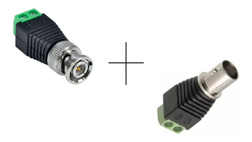 Kit Conector Plug Jack Bnc Com Borne 5 Femea X 5 Macho