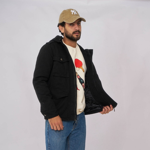 Customs Ba Campera Paris Gabardina Hombre C Capucha Desmonta