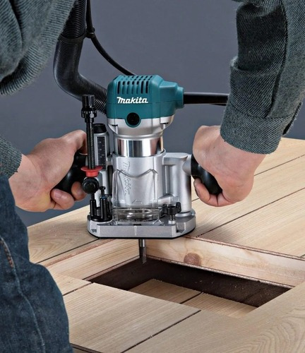 Fresadora Ruteadora 1/4'' 710w + Bases Makita Rt0700cx3