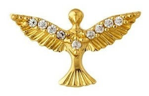 Pingente  Divino Espirito Santo Ouro 18k