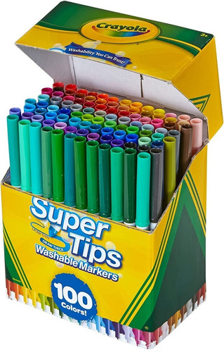 Imagen 2 de 4 de Crayola Juego De Rotuladores Super Tips, Lavables