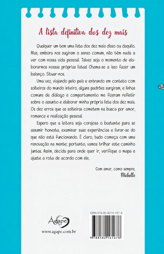 Como evitar os 10 erros que as mulheres solteiras cometem, de Hammond, Michelle McKinney. Editorial Ágape, capa mole em português, 2018