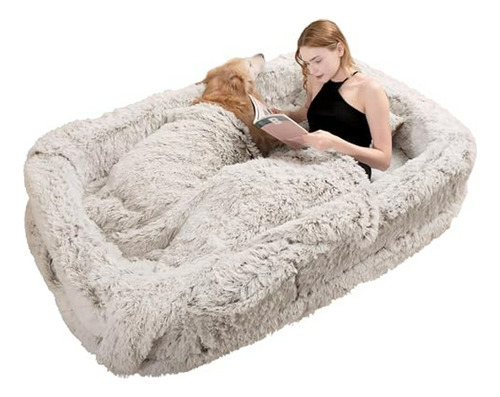 Cama Mascota Grande Lavable Con Manta Y Almohada