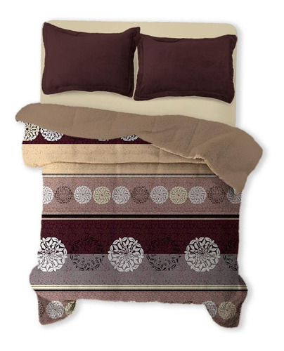 Imagen 1 de 2 de Cobertor Melocotton Flannel estampado Matrimonial Sotelo