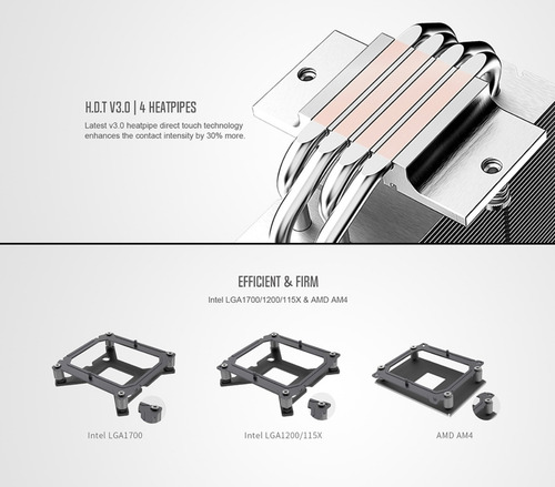 Cooler Cpu Id-cooling Se-214-xt Argb Intel Amd Pwm Blanco !