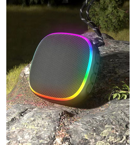 2 Pack Bocina Portatil Bluetooth 5.3 Luz Rgb Ipx5 5-7h Mo1 Color Negro