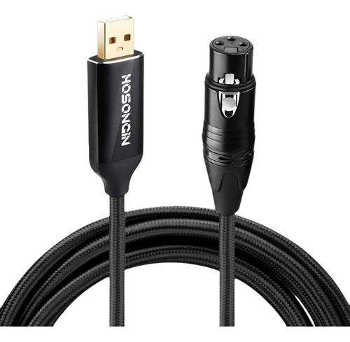 Cable De Micrófono Usb De 10 Pies, Usb Macho A Xlr Hembra